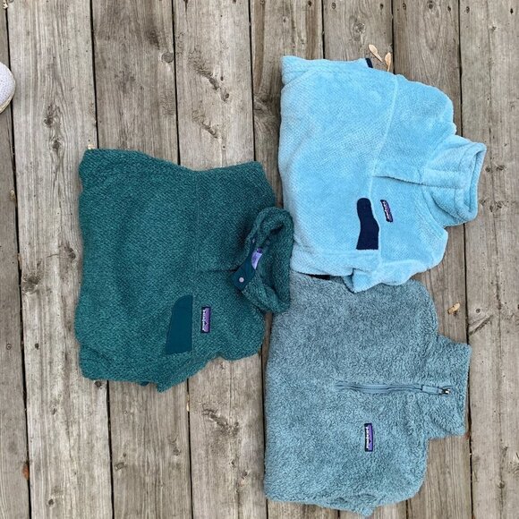 LOT OF 3 Patagonia Fleece Jackets S/M Blue - Picture 7 of 10